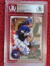 Cavan Biggio Bowman draft 2016 autographed Beckett Toronto Blue Jays