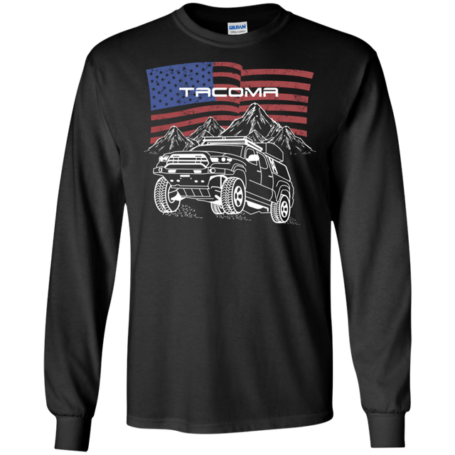 Toyota Tacoma Off Road Overland American Flag Long Sleeve T Shirt EBay