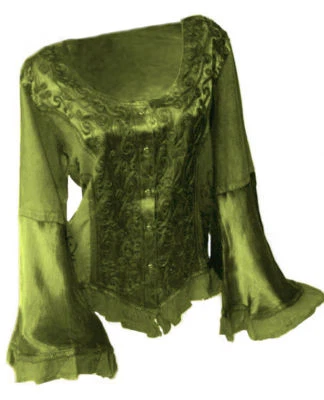 MARKENLOS Gothic Mittelalter LARP Top Shirt Bluse Artemis verschiedene Farben 38 40 42
