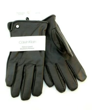 CALVIN KLEIN Size X-Large Black Fleece Lined Touch Screen Gloves MSRP $55