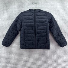 Gap Kids Jacket M Unisex Boys Girls Black Lightweight Puffer Water Resistant