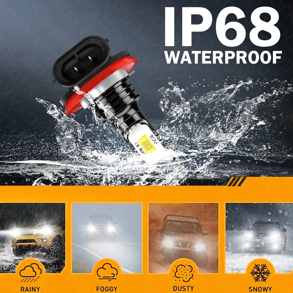 Kit de 6 faros antiniebla LED de haz alto/bajo para Toyota Tacoma 2016-2023 Foto 4 de 4