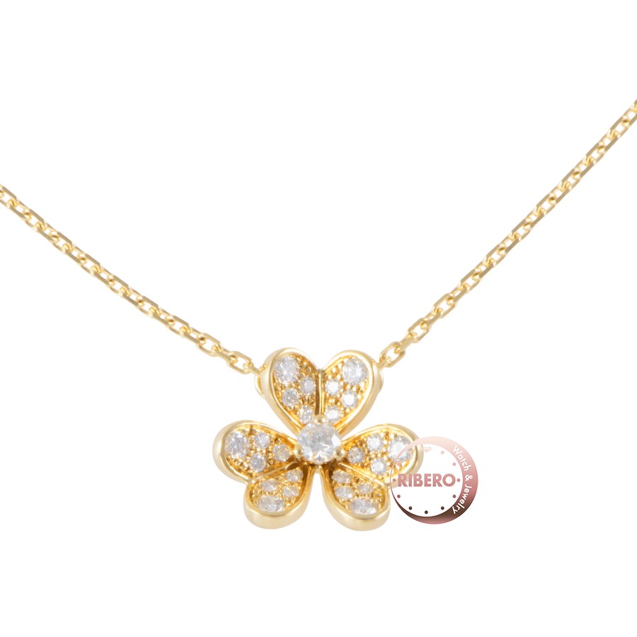 Van Cleef & Arpels Frivole Pendant Mini Model VCARP24000 Necklace with Box