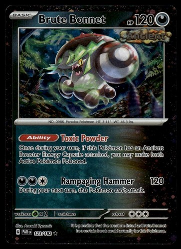 Pokemon Brute Bonnet Holofoil Paradox Rift - 123/182 NM