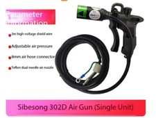 Ionizing Air Gun,Anti-Static Dust Removal Gun,Handheld,Dual-Needle,Industrial
