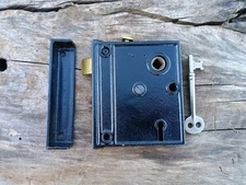 Antique NOS Mortise Door Lock & Skeleton Key Works