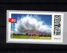 160 Sondermarken "Gewitter", auf Papier, KEINE Wellenstempel