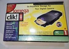 Iomega Clik 40 MB Drive Digital Cameras Docking Station Port Interface SEALED
