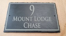 Large Slate House Sign Name House Door Gate Farm 300mm x 200mm