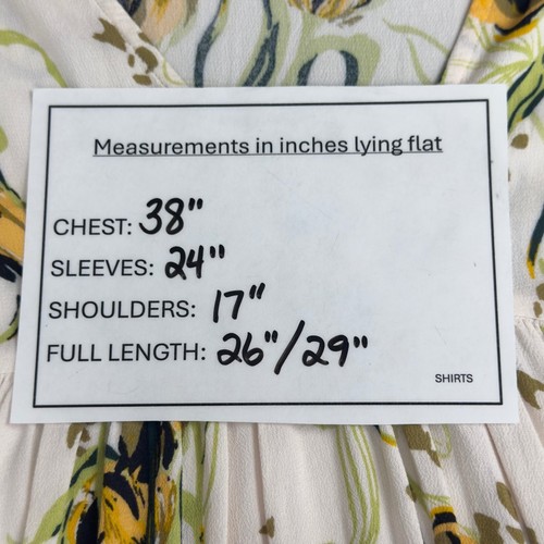 Free People Bella Boho Blumenmuster Tunika Oberteil V-Ausschnitt Langarm Small S - Bild 7 von 7