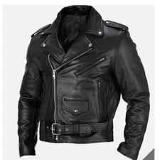 NEW W/TAG  SZ XLARGE  XL  Alpha  BLACK Leather Jacket with Armor for Men