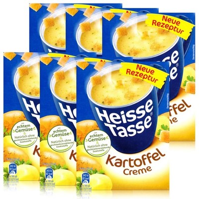 Heisse Tasse Kartoffel Creme mit Croûtons 3 Beutel á 18g (6er Pack)