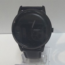 Fossil FS5447 Black Dial Watch Minimalist Quartz Original Leather Band