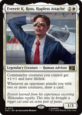 ~ Everett K. Ross, Hapless Attache ~ NM ~ Commander: Marvel Super Heroes ~ MTG ~