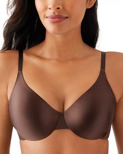 Wacoal Inner Sheen Seamless Underwire Bra Women 36B Chocolate Hook Eye Closure
