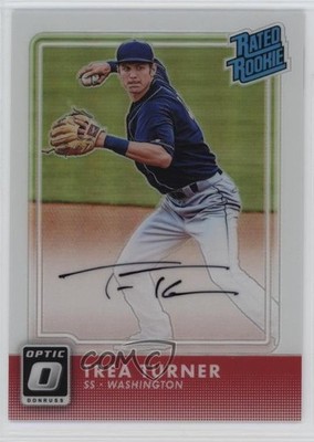 2016 Donruss Optic Rated Rookies Signatures Holo /150 Trea Turner Auto RC 6i2