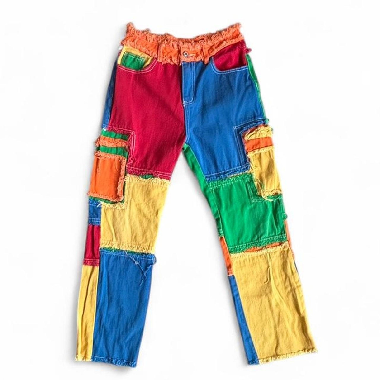 Patchwork Colorblock Pants – Clowncore Maximalist… - image 2