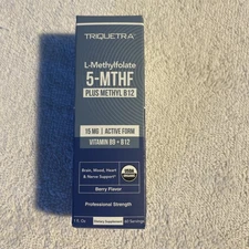 Triquetra L-Methylfolate 5-MTHF Plus Methyl B12 -15 MG Authentic Sealed Bottle