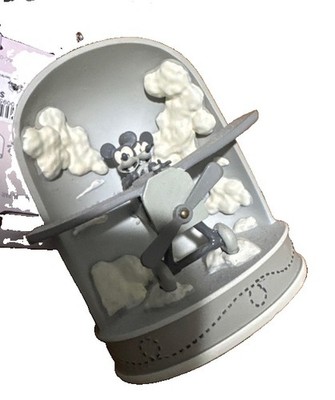 Disney Parks Disney 100 Mickey Minnie Mouse Plane Crazy Sketchbook Ornament NWT