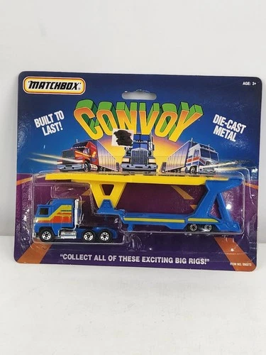 Matchbox Convoy Kenworth Car Transporter CY-1 Blue Vintage Rare 1991