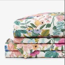 Rifle Paper Co. Garden Party Cool Cotton Percale Sheet Set, Multi