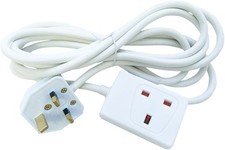 LONG ONE GANG Single Socket Mains Electric Extension Lead 10m Cable 13A UK Plug