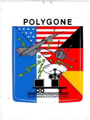 POLYGONE TELEFUNKEN SYSTEM TECHNOLOGY - Rare Old STICKER - ANTI AIR DEFENCE RADAR