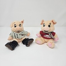 1997 Harley Davidson Racer Hog Lot of 2 Pig Bean Bag Plush Collectibles