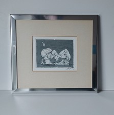 Radierung, Rudolf Hoflehner- Liegende Figur, signiert, inkl. Rahmen