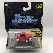1993 Chevrolet 454 SS Pickup Truck Red 1/64 Diecast Model Car Muscle Machines