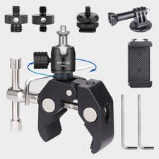 Super Clamp Tripod Articulated Ball Head Hot Shoe Tripod Head 1/4 3/8" Thread