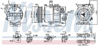 Nissens Kompressor Klimaanlage ** First FIT ** 890751 12V FüR Hyundai Tucson TL