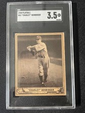 1940 PLAYBALL CHARLES CHARLEY CHAZ GEHRINGER TIGERS CARD HOF #41 SGC 3.5 BCL