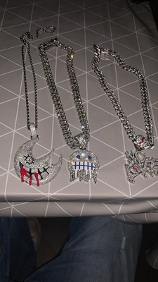 King Ice Pharao Kette Gold Iced Out, Rapper Schmuck Halskette