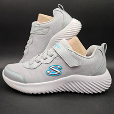 Skechers Bounder Girly Groove Sneaker Girls 2.5 Gray Sparkle 303528L