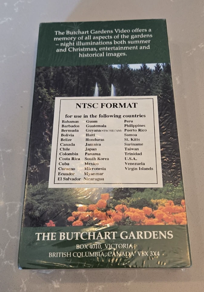 The Butchart Gardens A Video Memory (VHS) NEW SEALED Victoria, Canada 22 mins - Image 2 of 3
