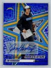 2025 Panini Rookies & Stars #3 Jim Harbaugh True Blue Auto /99