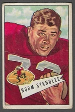 1952 Bowman Large #42 Norm Standlee (VG) San Francisco 49ers