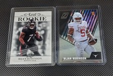 ​Bijan Robinson 2023 RC Lot (2) Panini Zenith 12 & Leaf Rookie Achievement Texas