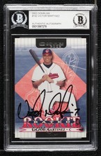 BAS 2002 Donruss Rated Rookie Victor Martinez #192 BGS Authentic Auto ow6