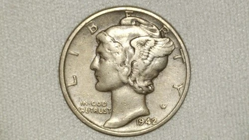 1942/1  Mercury Dime   Key Coin In Collection