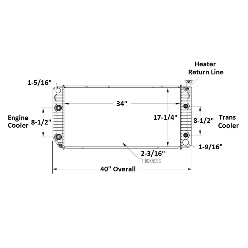 Radiadores para camioneta Chevy Suburban GMC C1500 C2500 C3500 K1500 K2500 K3500 Yukon Foto 4 de 4