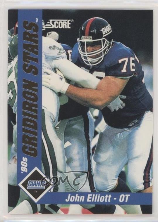 1992 Score Gridiron Stars John Elliott #43 0b5
