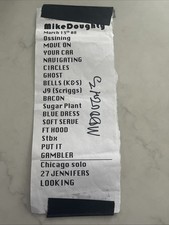 Mike Doughty 2008 Signed Set List From Rochester, NY The German House 3/13/08