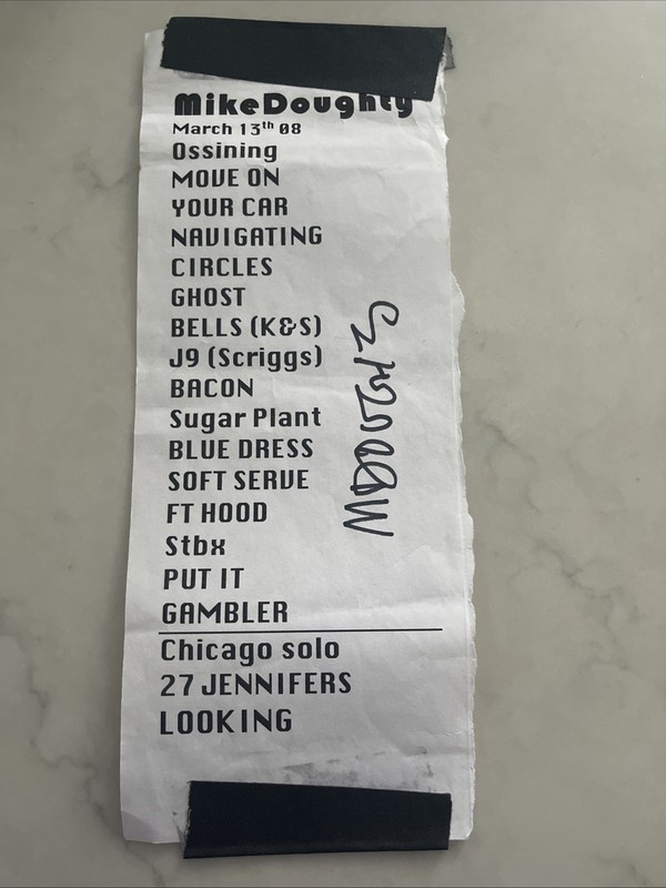 Mike Doughty 2008 Signed Set List From Rochester, NY The German House 3/13/08