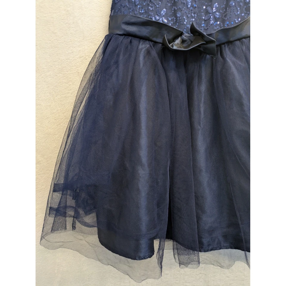 Zunie темно-синий блестки тюль платье девочек размер 12 - Изображение 3 из 4