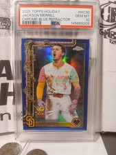 2025 Topps Holiday - Chrome Jackson Merrill #HC30 Blue Refractor /199