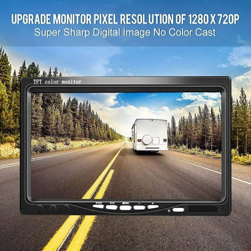 Doble Vista Trasera Autobús Caravana Camión Coche Cámara de Inversión 7" LCD Monitor Kit 12V-24V - Imagen 4 de 6