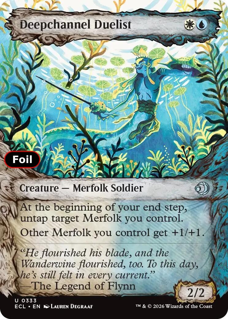 Foil Deepchannel Duelist (Showcase) - 333 - NM - Lorwyn Eclipsed