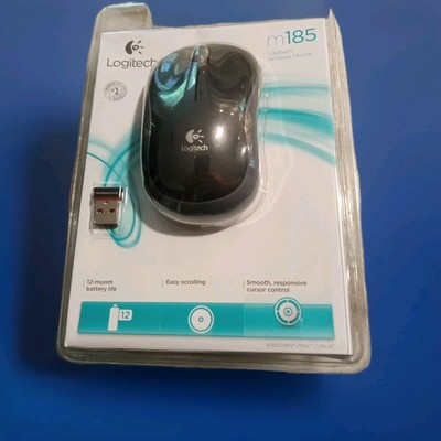 Logitech M185 Wireless Mouse, 2.4GHz with USB Mini Receiver, 12-Month Battery